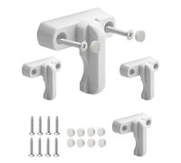 4 Piezas Cerradura de Seguridad Bloqueo para Ventanas Tipo T Cierre de Ventanas Seguridad Restrictor de Puerta y Ventana zinc Window Jammer Locks Sash Blocker para UPVC PVC