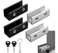 4 Piezas Cierre Ventana Corredera WISIRENT, Seguridad Ventanas Correderas Cerradura Puerta Corredera, Tope Puerta Corredera Ajustable Seguridad Ventanas Correderas para Dormitorio, Sala de Estar