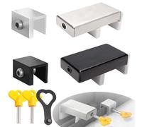 4 Piezas Cierre Ventana Corredera WISIRENT, Seguridad Ventanas Correderas Cerradura Puerta Corredera con 3 Llaves, Cerradura de Puerta de Ventana Deslizante Ajustable para El Hogar y La Escuela