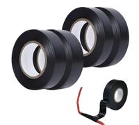 4 Piezas Cinta Aislante Negra 18mm x 20m/16mm x 15m Cinta Adhesiva para Cables, Cinta Eléctrica, Cinta Aislante en PVC, Autoadhesiva y Resistente para Proteger, Cinta aislante de Arnés de Cableado