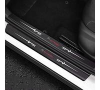 4 Piezas Citroen Pegatinas Protective de Umbral de Puerta de Coche para C-Elysee C4 C5 C6 C4L Berlingo C-Crosser Decoración para Estribos de Coche de Fibra de Carbono con Logotipo B