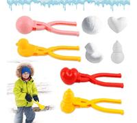 4 Piezas Clip de Bola de Nieve, Clip de Bola de Nieve de Plástico, Clip de Bola de Nieve Pequeña, para Hacer Bolasde Nieve, Juguetes de Playa,Juguetes Al Aire Libre