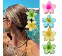 4 Piezas Clips de Garras de Flores,Pinzas de Mandíbula de pelo elegantes,pinzas antideslizantes para Mujer,Clips de Pelo de Flor Colores Pinzas,Accesorios para Cabello grueso y fino
