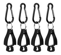 4 Piezas Clips para Guantes, Pinza de Seguridad Guante con Mosquetón Clip, Abrazadera de Trabajo Laboral, Soporte de Guantes de Seguridad, para Guantes de Trabajo Toallas Trabajos de Jardín, Negro