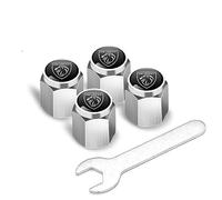 4 Piezas Coche Aluminio Tapas para válvulas,Estable Presión Anti Polvo con Sello Accesorios Tapones Rueda para Peugeot 408 508 308 4008 5008 2008 3008,A