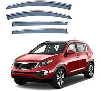 4 Piezas Coche Cortavientos para ventanilla Deflectores para Kia Sportage 2011-2015, Laterales Delantera Trasera Protector Humo Lluvia Visera Accesorios