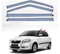 4 Piezas Coche Cortavientos para ventanilla Deflectores para Skoda Fabia 5J 2008-2014, Laterales Delantera Trasera Protector Humo Lluvia Visera Accesorios