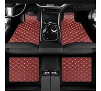 4 Piezas Coche Cuero Alfombrillas para Ford Fiesta 2017-2022, Alfombras Delanteras e traseras Impermeable Alfombrilla Antideslizante Accesorios,D/Red