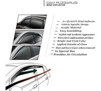 4 Piezas Coche Deflectores Viento para Audi A6L Trim MK4-C7 2012-2018, Ventana Lateral Protector De Lluvia Visera Deflectores De Viento