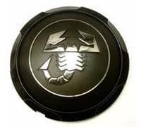 4 Piezas Coche Tapacubos para Abarth 500 595 695 Coppa Coppone 133 mm, Rueda Tapas Centrales Prueba de Polvo Decorativa Accesorios de Estilo Tuning Accesorios,Black