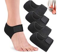 4 piezas cojines de talón protectores de fascitis plantar talón almohadillas de talón insertos de talón copas ajustables transpirable talón soporte para talones agrietados, secos, Aquiles, alivio del dolor en el talón