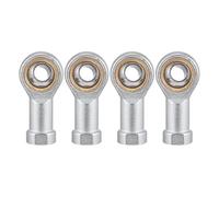4 Piezas Cojinete de Extremo de Varilla Roscada Hembra, Acero | Articulación Esférica Lisa, bajo Ruido, para Varillas de Enlace y Reparación Cnc