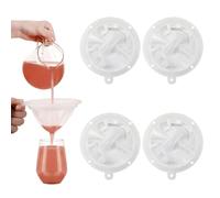 4 Piezas Colador de Malla Fina Colador Acero Inoxidable Colador de Cocina de Malla Colador de Tela Colador de Malla de Nailon con Asa Colador de Plástico de Malla de Yogur Colador Chino