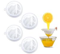 4 Piezas Colador de Tela, Colador Ultrafino 200/300/400/450 Mesh Colador Fino de Nailon Colador Kefir con Asa Mallas Colado para Filtrar Jugo de Frutas Vino Café