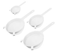 4 Piezas Coladores de Malla de Cocinael plastico, Colador Acero Malla Fina con Mango para Té, Pasta, Arroz, Frutas, Verduras, Alimentos, Harina(Modelo B)