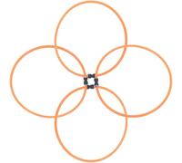 4 Piezas Collar para Ganado de PU Tubo, Color Naranja | Compatible Etiquetas de Identificación, Uso en Ovejas y Cabras, para Granja y Pastoreo