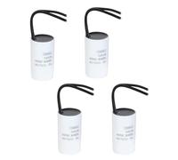 4 Piezas Condensador de Arranque 2µF, Condensador Motor 2uF CBB60 450V con Cable, Condensadores de 2 µF para Aplicaciones en Lavadoras Bombas Ventiladores ecadoras Refrigeradores, 50/60Hz, 25 * 48 MM
