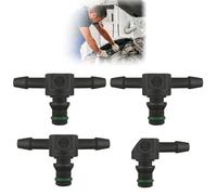4 piezas Conector de retención de gasoil, inyector de aceite de gas trasero para serie de carril común, conector de manguera de retención, inyector diesel, atomizador de retorno, inyector diesel.