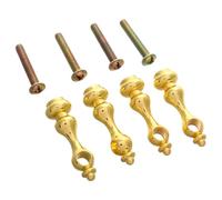 4 Piezas Conector Decorativo Dorado para Barandillas de Vidrio Tornillos | Metal y Hierro, Diseño de Cabeza de Calabaza, Montaje Estable, para Vitrinas, Muebles y Uso Interior