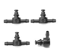 4 Piezas Conector Rapido Diesel T, Conector Tubo Retorno Inyector Diésel, Fuga de Tubo 3x T, Tubo 1x L, Compatible con Piezas de Accesorios de Inyector para Líneas Hidráulicas, Aire