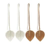 4 Piezas Corbatas Para Cortinas, Decoración Bohemia, Cordones Para Cortinas, Decoración De Cortinas, Decoración De Interiores, Accesorios Para Muebles, Decoración De Interiores (Blanco, Caqui)