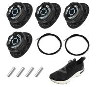 4 Piezas Cordones Automáticos con Cierre de Rosca, Cordones Automáticos Cierre, No Requiere Instalación, No Se atan, Cordones Cierre Giratorios, Cordones de Bloqueo para Zapatillas Unisex para Adultos
