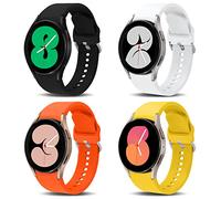 4 Piezas Correa de Silicona Suave para Samsung Galaxy Watch 5/4 40mm 44mm, 20mm Banda de Repuesto Deportiva Sin Espacio para Galaxy Watch 4 Classic 42mm 46mm/Watch 5 Pro 45mm/LTE 44mm, Combinación D