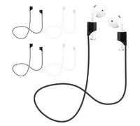 4 Piezas Correa para Airpods, Magnéticas Cordón Auriculares Inalámbricos, Correas Flexibles para Auriculares Inalámbricos, Silicona Suave Correas Antipérdida, para Air-Pods (Negro y Blanco)