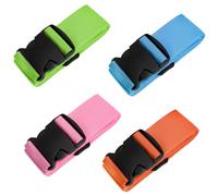 4 Piezas Correas para Maleta Correas de Equipaje Ajustables para Equipaje Fijo, Los Crucero Viajes Aéreos, para reconocer fácil el Equipaje (Verde, Azul, Rosa, Naranja)
