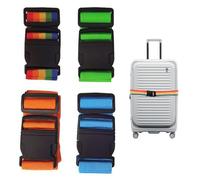 4 Piezas Correas para Maletas, Correas para Equipaje con Marcas Brillantes, Correas para Maletas Ajustables, Cinturones De Seguridad con Hebilla para Equipaje De Viaje, Accesorios para Equipaje