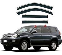 4 Piezas Cortavientos para Toyota Land Cruiser Prado J120 2003-2009, Derivabrisas, Deflectores de Viento, Deflectores de Aire, Escudo Lluvia Viseras