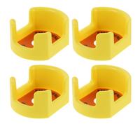 4 Piezas Cubierta Botón de Parada de Emergencia 22mm Hueca | Diseño Hueco para Prevención de Pulsaciones Accidentales, Etiqueta de Advertencia Visible, Uso Industrial Seguro