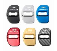 4 Piezas Cubierta Cerradura de Puerta de Coche para Dacia Duster Spring Logan Sandero Jogger Lodgy Bigster Dokker, Cubierta Protectora Antioxidante Protector Cerradura de Puerta,Bla-CK 2