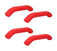 4 Piezas Cubierta Protectora de Mango de Freno Antideslizante de Silicona Accesorios de Bicicleta (Rojo)