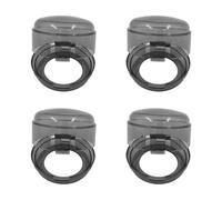 4 Piezas Cubierta Protectora de Perilla de Cocina de Gas Negra Pvc | Mando de Hornillo, Uso en Cocina, Resistencia al Calor y Limpieza Sencilla