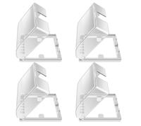 4 Piezas Cubierta Protectora Transparente Tapa Abatible | Acrílico Ligero, Diseño Atornillado Orificio Inferior, Protección contra Salpicaduras para Balcón y Taller