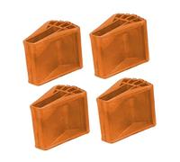 4 Piezas Cubiertas Antideslizantes para Escalera Patas de Goma con Agarre Mejorado Instalación Sencilla Absorben Golpes Adecuadas para Reparación de E, Naranja