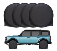 4 Piezas Cubiertas De Neumáticos, Funda Protectora para Ruedas De Autocaravana, Cubiertas Ruedas para RV Remolque Cámper, Impermeable Y Y Prueba De Polvo