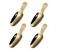 4 piezas Cuchara de Café Dorada Cuchara de Postre de Acero Inoxidable 9cm/3,6 Pulgadas Mini Cuchara de té, Cuchara de Agitación para Café, Postre, Té, Yogur, Helado, Aptas para Lavavajillas