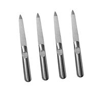 4 Piezas Cuchillo De Pedicura Clavos Herramienta Empujador Junta Clíper Tecnología Equipo Tijeras Lima De Uñas Doméstica Limas De Uñas Resistentes Acero Inoxidable Silver FRCOLOR