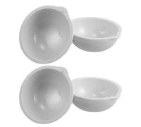 4 Piezas Cuenco de Porcelana para Evaporación de 50ml con Pico, Resistente a Altas Temperaturas, Fácil de Limpiar, Adecuado para Laboratorios de Química y Experimentos Científicos