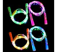 4 Piezas Cuerda De Saltar Brillante, Cuerda Saltar, Tres Modos De Luz, Cuerda De Saltar Ajustable, Comba De Saltar Para Deportes, Entrenamiento Físico, Actividades Al Aire Libre,