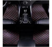 4 Piezas Cuero Alfombras Coche para Ford Mustang 2011-2012 2013 2014, Todo Tipo Clima Antideslizantes Impermeables Coche Moqueta Interiores Accesorio,D-Black Red