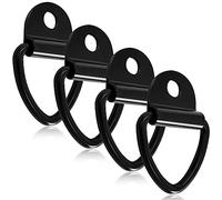 4 Piezas D Gancho de Anillo de Montaje, 8,5 x 6 cm Anclaje de Amarre de Anillo D, Argollas de Amarre, Anclaje de Anillo en D Pequeño, para Asegurar Cargas en Remolques, Botes, Automóviles