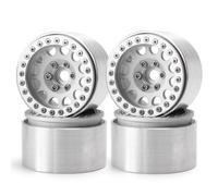 4 Piezas de 1.9 Pulgadas Rimas de Ruedas de Beadlock Extended 35 mm CUBROS COMPATIBLES con 1 Modelos de automóvil RC de 10 Escala RC como Wraith TRX6 4WD Off Road Vehicles(Silver)