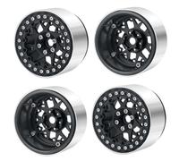 4 Piezas de 2.2 Pulgadas de Bordes compatibles con 1 10 Autos de rastreadores RC de 10 Escala como Piezas de actualización de Wraith y TRX6(No.3-Black)