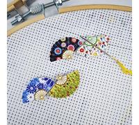 4 piezas de abanico magnético para agujas de punto de cruz, costura, bordado y accesorios de costura, virutas de madera de colores