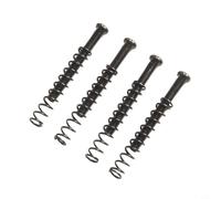 4 piezas de accesorios de pastilla de guitarra tornillos y resortes para M3 x 30 mm Humbucker cromo negro o dorado elección (negro)