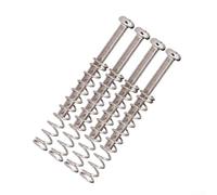 4 piezas de accesorios de pastilla de guitarra tornillos y resortes para M3 x 30 mm Humbucker cromo negro o dorado elección (cromo)