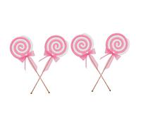 4 piezas de accesorios for piruletas, piruletas rojas, dulces for dulces rojos, accesorios for fotos de comida falsa, accesorios de fotografía, modelo de comida de imitación, piruletas DIY, adorno de